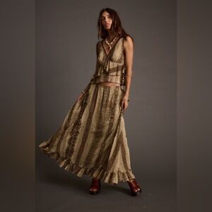 12th Tribe Cynthia Snake Print Tank and Calla Snake Print Maxi Skirt Set